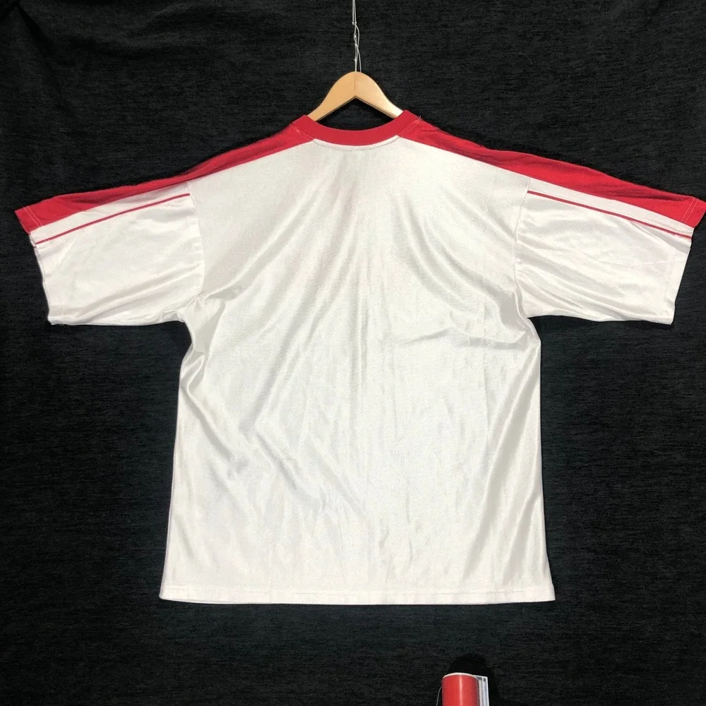 Nike Hawks Jersey V-Neck Short Sleeve Athletic Top‎ White Red Men's Size Large